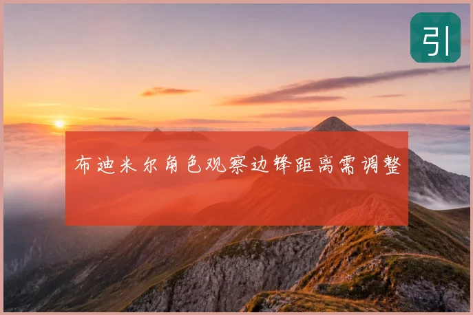布迪米尔角色观察边锋距离需调整